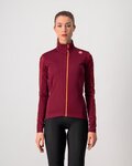 CASTELLI Cycling thermal jacket - TRANSITION - bordeaux