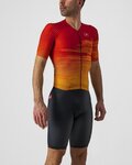 CASTELLI Cycling skinsuit - PR SPEED - orange/red