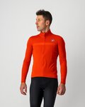 CASTELLI Cycling rain jacket - GOCCIA - orange/red