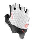 CASTELLI Cycling fingerless gloves - ROSSO CORSA PRO - white