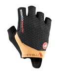 CASTELLI Cycling fingerless gloves - ROSSO CORSA PRO - orange/black
