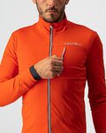 CASTELLI Cycling thermal jacket - GO - orange/red