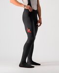 CASTELLI Cycling long bib trousers - VELOCISSIMO 5 - black/red