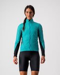 CASTELLI Cycling windproof jacket - UNLIMITED W PUFFY - turquoise