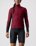 CASTELLI Cycling windproof jacket - UNLIMITED W PUFFY - bordeaux