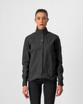 CASTELLI Cycling rain jacket - COMMUTER W REFLEX - black