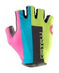 CASTELLI Cycling fingerless gloves - COMPETIZIONE 2 - light green/blue/pink