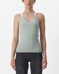 CASTELLI Cycling sleeve less t-shirt - SOLARIS TOP - green