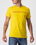 CASTELLI Cycling short sleeve t-shirt - VENTAGLIO TEE - yellow