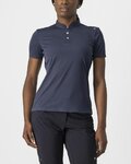 CASTELLI Cycling short sleeve t-shirt - TECH 2 POLO - blue