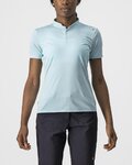 CASTELLI Cycling short sleeve t-shirt - TECH 2 POLO - light blue