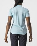 CASTELLI Cycling short sleeve t-shirt - TECH 2 POLO - light blue