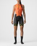 CASTELLI Cycling skinsuit - FREE SANREMO W - orange/black