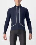 CASTELLI Cycling thermal jacket - FLIGHT AIR - blue