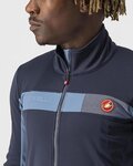 CASTELLI Cycling thermal jacket - MORTIROLO 6S - blue