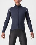 CASTELLI Cycling thermal jacket - PERFETTO ROS 2 CONVERTIBLE - blue