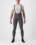CASTELLI Cycling long bib trousers - FREE AERO RC - grey