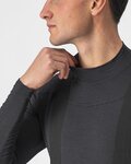 CASTELLI Cycling long sleeve t-shirt - BANDITO WOOL LS - black