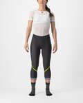 CASTELLI Cycling 3/4 lenght shorts without bib - VELOCISSIMA THERMAL - black/light green