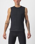 CASTELLI Cycling sleeve less t-shirt - BANDITO WOOL - black