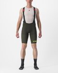 CASTELLI Cycling bib shorts - PREMIO BLACK LTD EDITION - green/light green