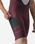CASTELLI Cycling bib shorts - UNLIMITED CARGO - bordeaux