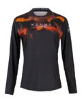 KENNY Cycling summer long sleeve jersey - CHARGER - black/orange