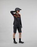 KENNY Cycling summer long sleeve jersey - CHARGER - black/orange