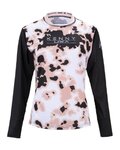 KENNY Cycling summer long sleeve jersey - CHARGER - black/white/pink