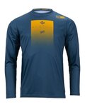 KENNY Cycling summer long sleeve jersey - FACTORY - yellow/blue