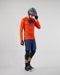 KENNY Cycling summer long sleeve jersey - FACTORY - orange/blue