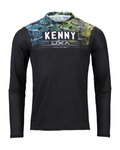 KENNY Cycling summer long sleeve jersey - CHARGER - blue/green/black