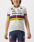 CASTELLI Cycling short sleeve jersey - QUICKSTEP KID JERSEY - white