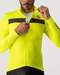 CASTELLI Cycling winter long sleeve jersey - PURO 3 - yellow