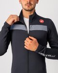 CASTELLI Cycling winter long sleeve jersey - PURO 3 - anthracite