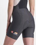 CASTELLI Cycling bib shorts - PRIMA - grey/orange