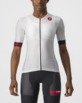 CASTELLI Cycling short sleeve jersey - FREE SPEED 2W RACE - white/black