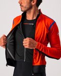CASTELLI Cycling thermal jacket - ALPHA ROS 2 LIGHT - orange/red