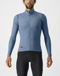 CASTELLI Cycling winter long sleeve jersey - TUTTO NANO ROS - blue