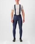 CASTELLI Cycling long bib trousers - SORPASSO ROS - blue