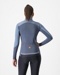 CASTELLI Cycling thermal jacket - BETA ROS W - blue