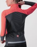CASTELLI Cycling windproof jacket - BETA ROS W - pink
