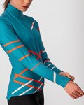 CASTELLI Cycling winter long sleeve jersey - DIAGONAL - blue