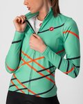 CASTELLI Cycling winter long sleeve jersey - DIAGONAL - green