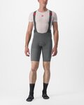 CASTELLI Cycling bib shorts - PREMIO BLACK - grey