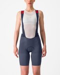 CASTELLI Cycling bib shorts - PREMIO BLACK - blue