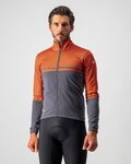 CASTELLI Cycling thermal jacket - FINESTRE - grey/orange
