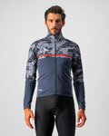 CASTELLI Cycling thermal jacket - FINESTRE - blue