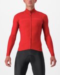 CASTELLI Cycling winter long sleeve jersey - PRO THERMAL LS - red