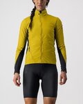 CASTELLI Cycling windproof jacket - UNLIMITED W PUFFY - yellow/grey